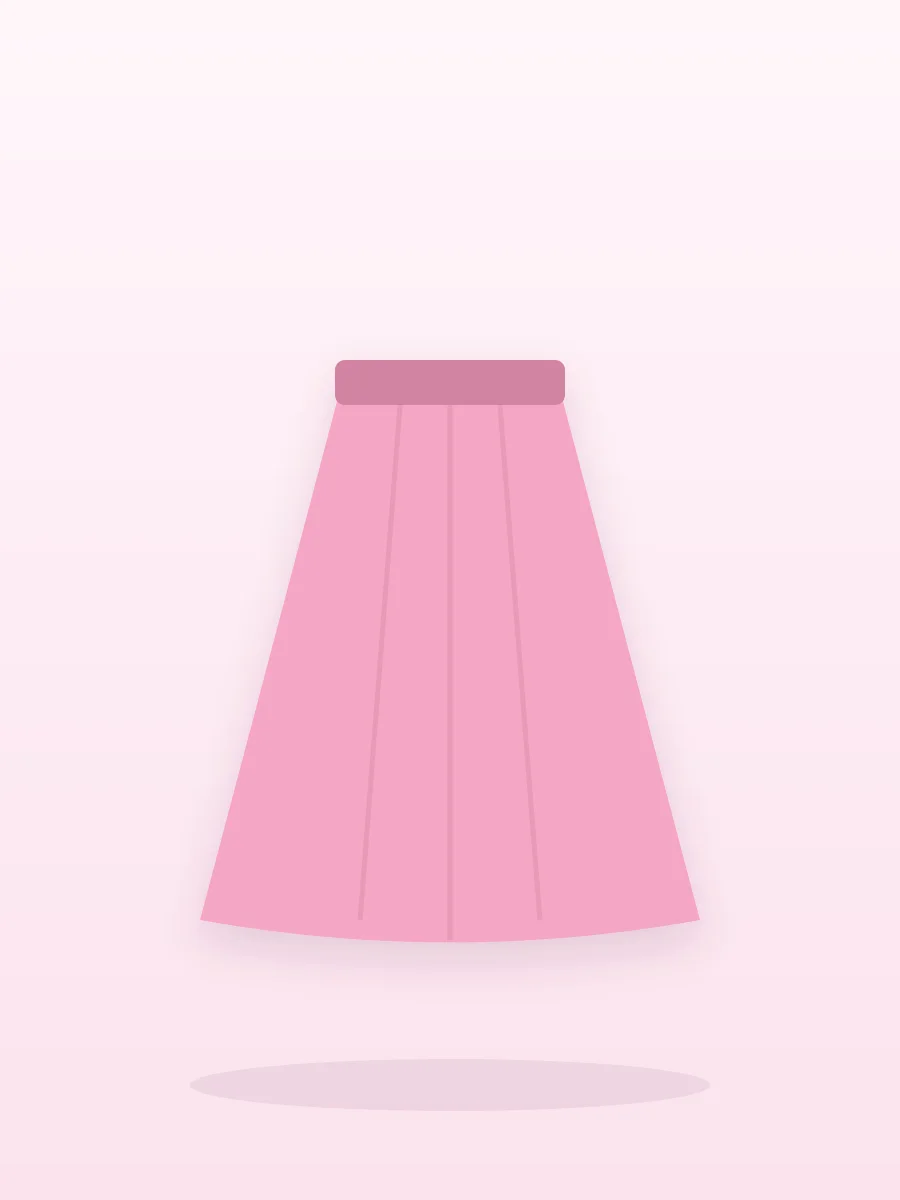 Falda Plisada Midi color rosa