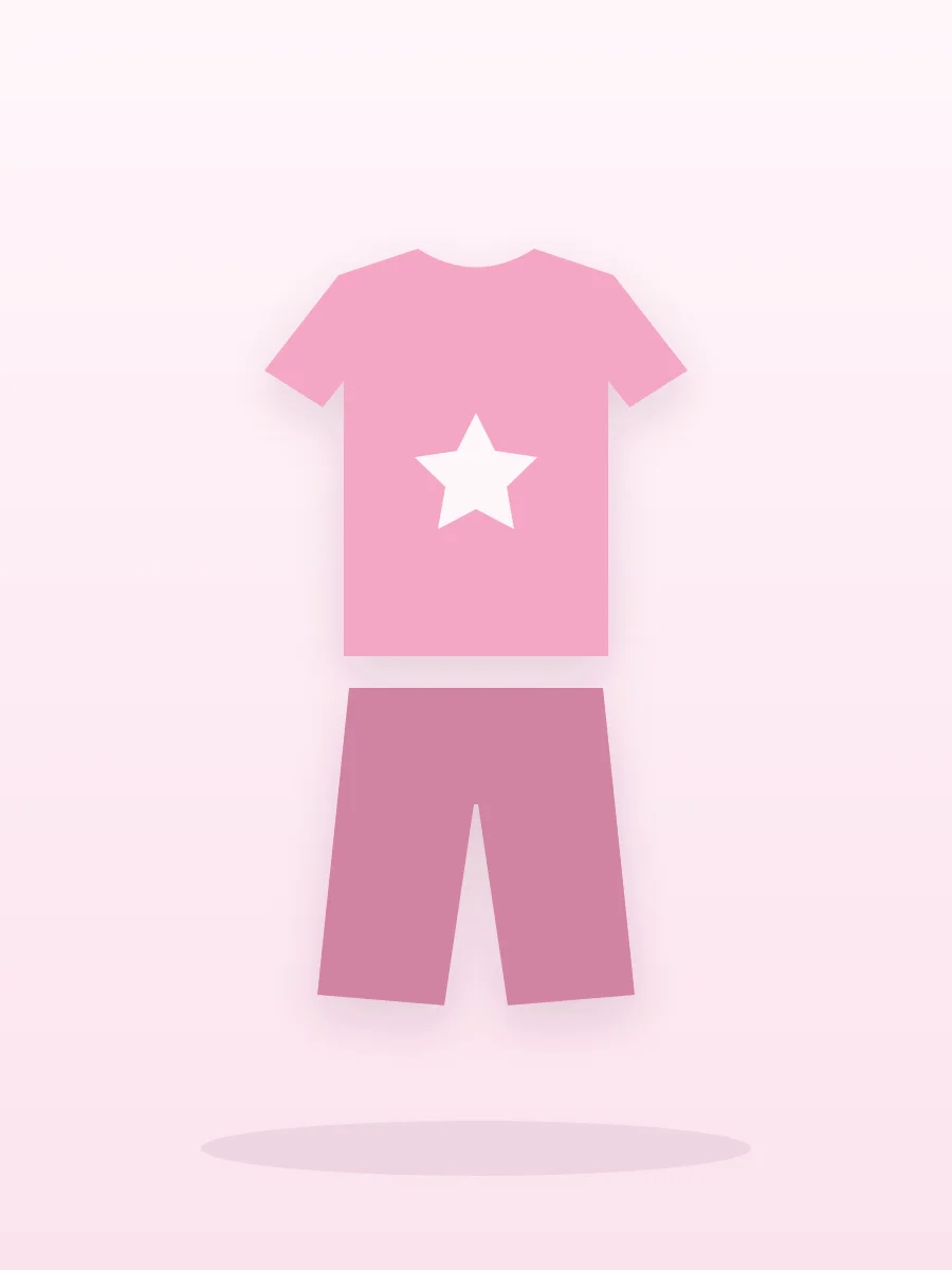 Conjunto Estrellita color rosa