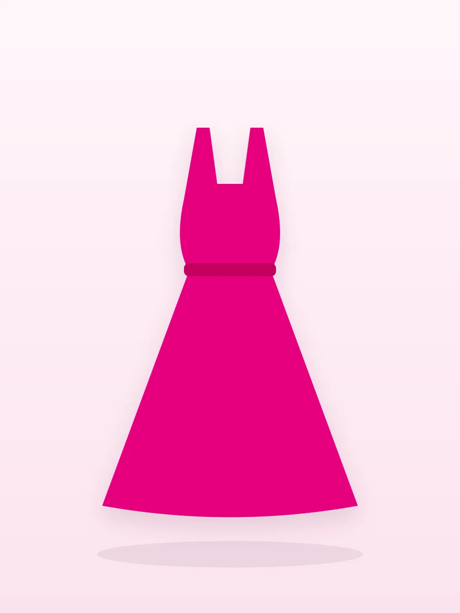 Vestido Niña Volantes color fucsia